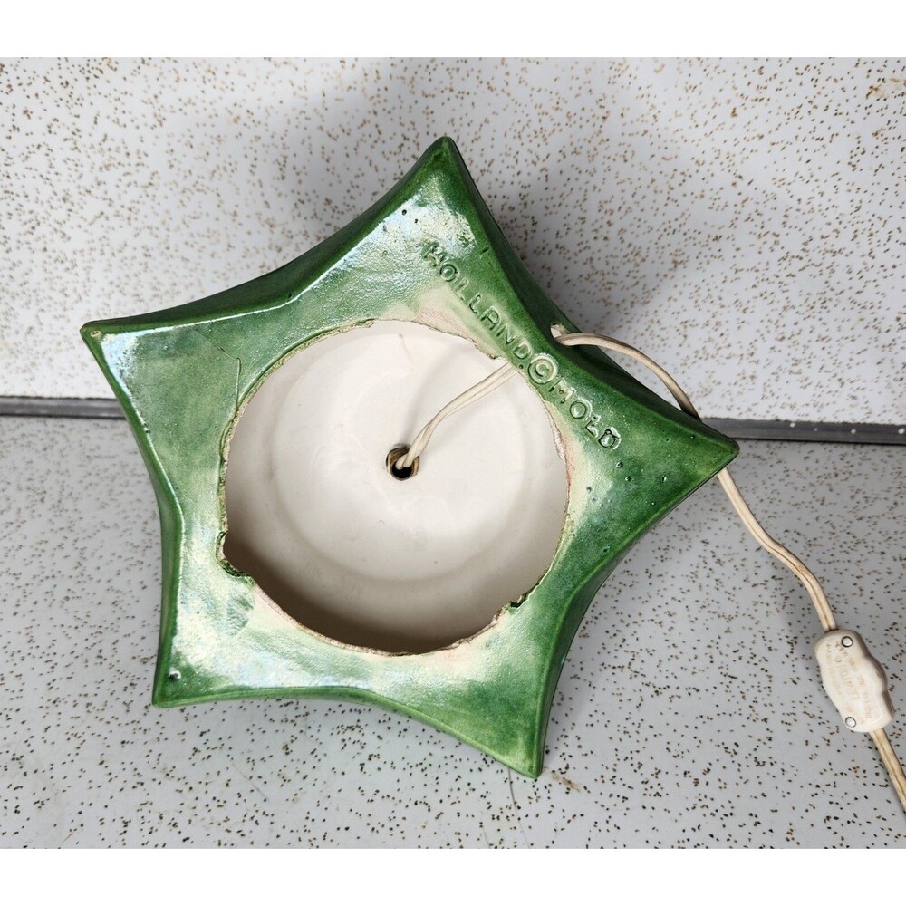 Vintage 1970s Holland Mold Large 17” Ceramic Frosted Christmas Tree W/ Base - Picture 10 of 16